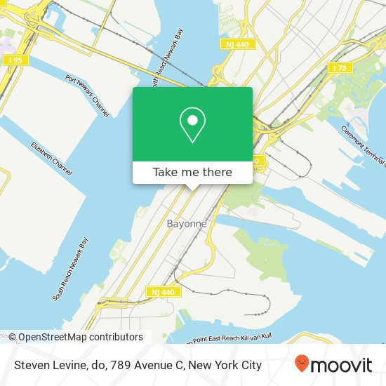 Mapa de Steven Levine, do, 789 Avenue C