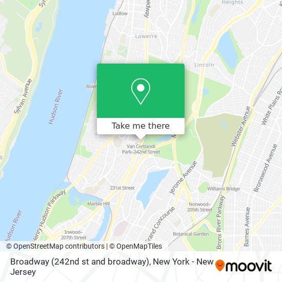 Broadway (242nd st and broadway) map