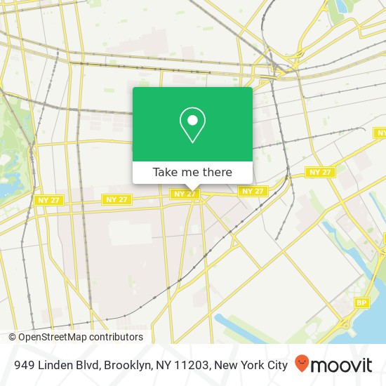Mapa de 949 Linden Blvd, Brooklyn, NY 11203