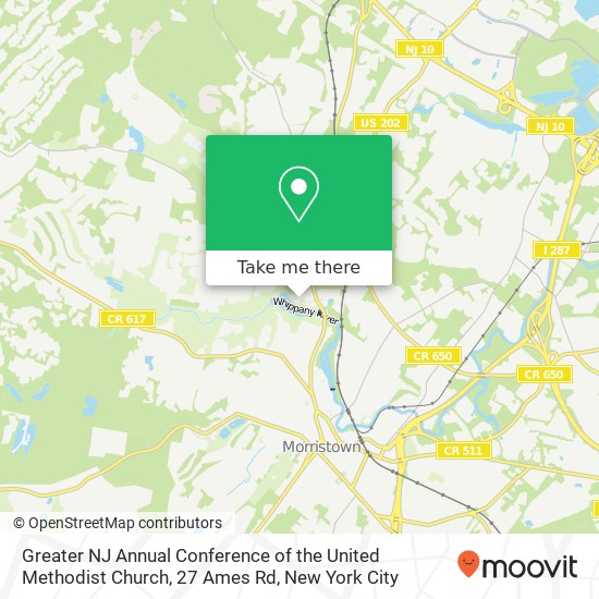 Greater NJ Annual Conference of the United Methodist Church, 27 Ames Rd map