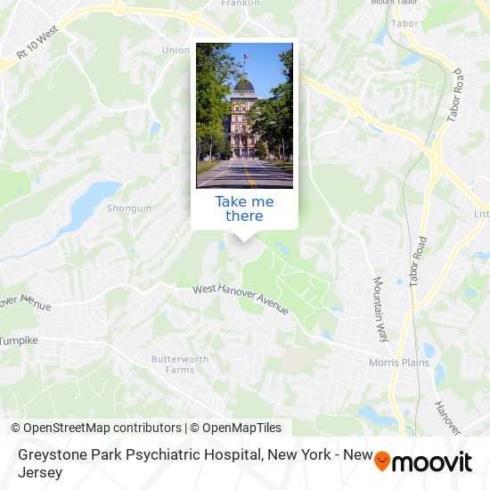 Greystone Park Psychiatric Hospital map