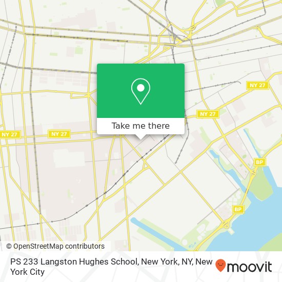 Mapa de PS 233 Langston Hughes School, New York, NY