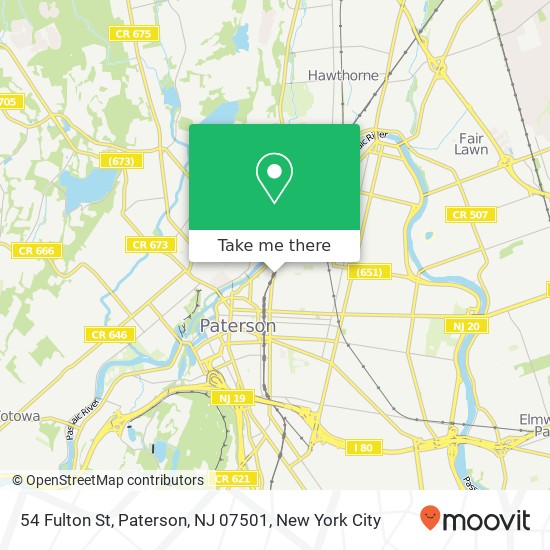 Mapa de 54 Fulton St, Paterson, NJ 07501