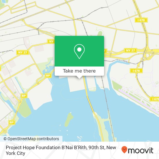 Project Hope Foundation B'Nai B'Rith, 90th St map