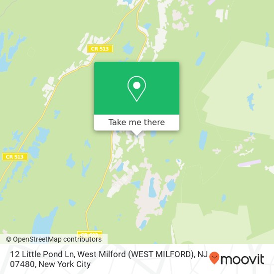 Mapa de 12 Little Pond Ln, West Milford (WEST MILFORD), NJ 07480