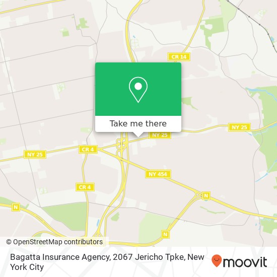 Mapa de Bagatta Insurance Agency, 2067 Jericho Tpke