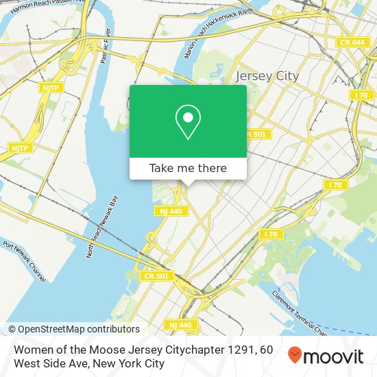 Mapa de Women of the Moose Jersey Citychapter 1291, 60 West Side Ave