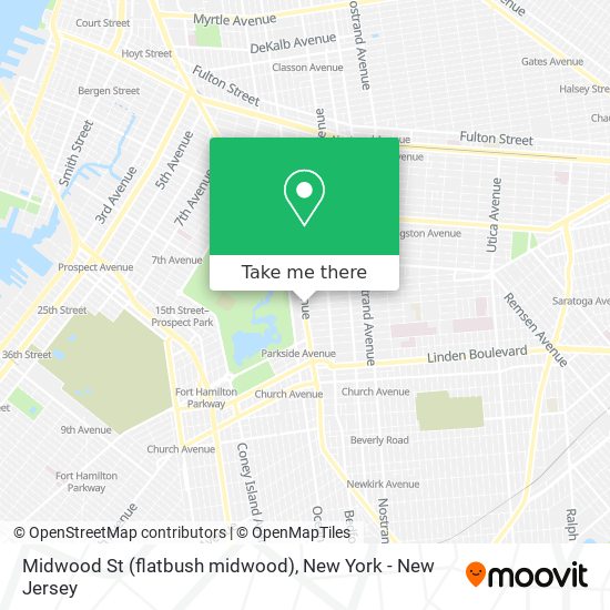 Midwood St (flatbush midwood) map