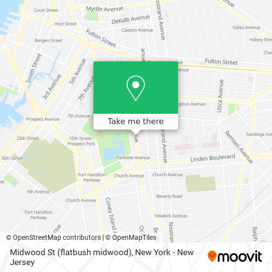 Mapa de Midwood St (flatbush midwood)