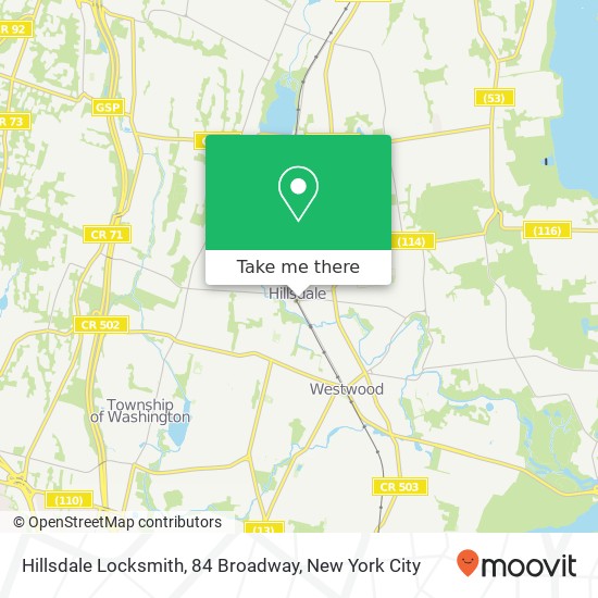 Hillsdale Locksmith, 84 Broadway map