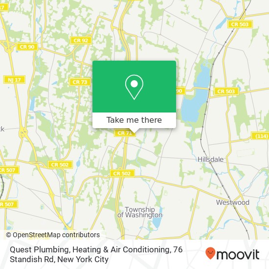Mapa de Quest Plumbing, Heating & Air Conditioning, 76 Standish Rd