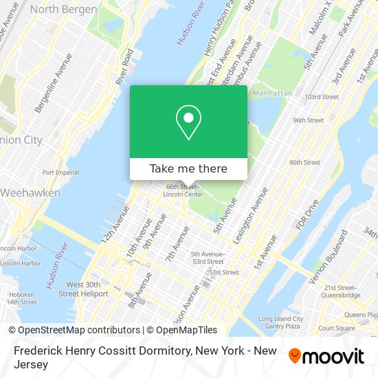 Mapa de Frederick Henry Cossitt Dormitory