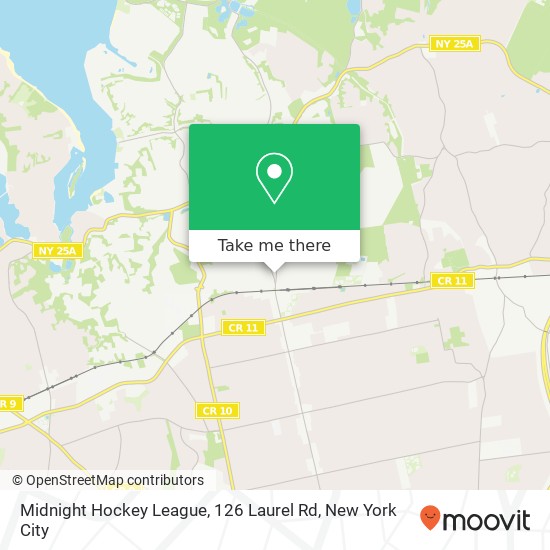 Midnight Hockey League, 126 Laurel Rd map