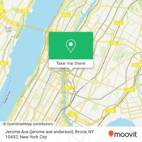 Jerome Ave (jerome ave anderson), Bronx, NY 10452 map