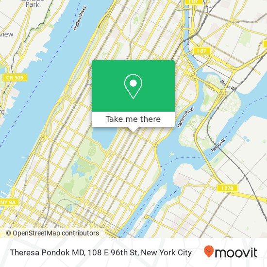 Theresa Pondok MD, 108 E 96th St map