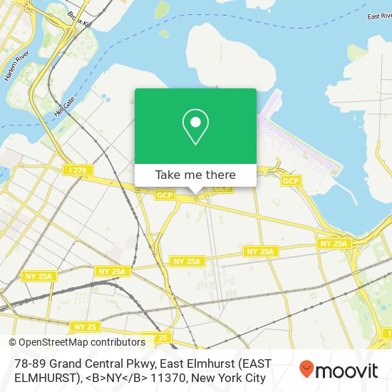 Mapa de 78-89 Grand Central Pkwy, East Elmhurst (EAST ELMHURST), <B>NY< / B> 11370