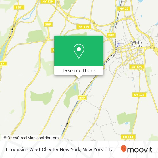 Mapa de Limousine West Chester New York