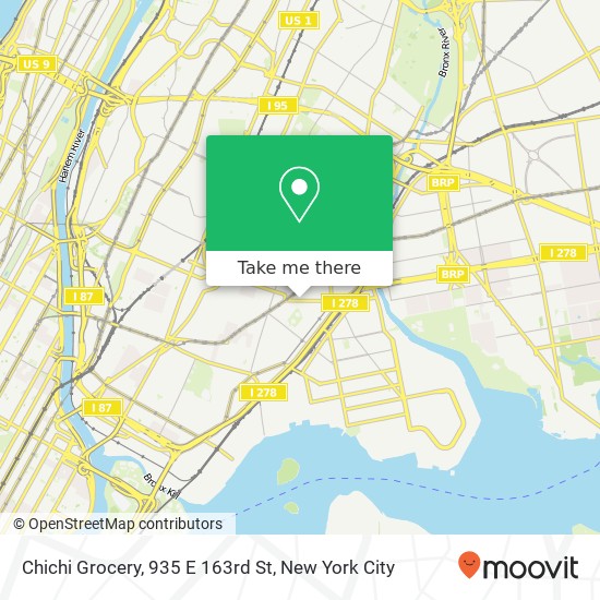 Mapa de Chichi Grocery, 935 E 163rd St
