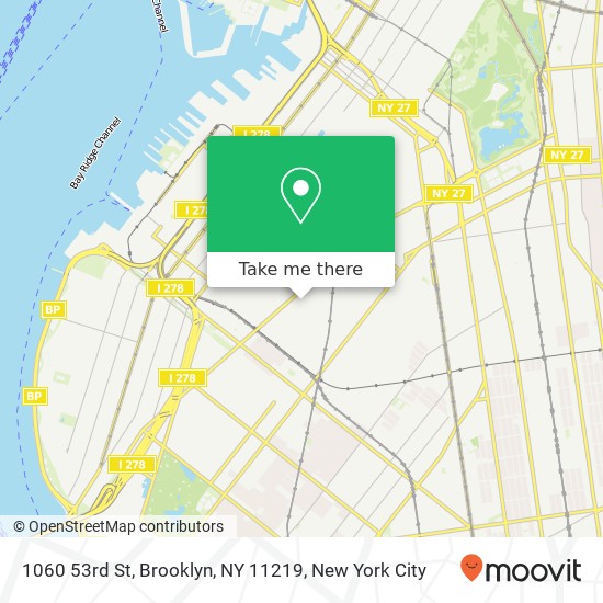 Mapa de 1060 53rd St, Brooklyn, NY 11219