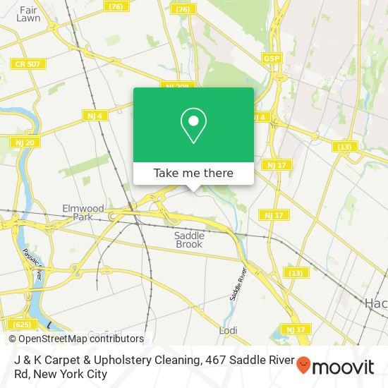 Mapa de J & K Carpet & Upholstery Cleaning, 467 Saddle River Rd