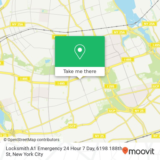 Mapa de Locksmith A1 Emergency 24 Hour 7 Day, 6198 188th St