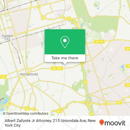 Mapa de Albert Zafonte Jr Attorney, 215 Uniondale Ave
