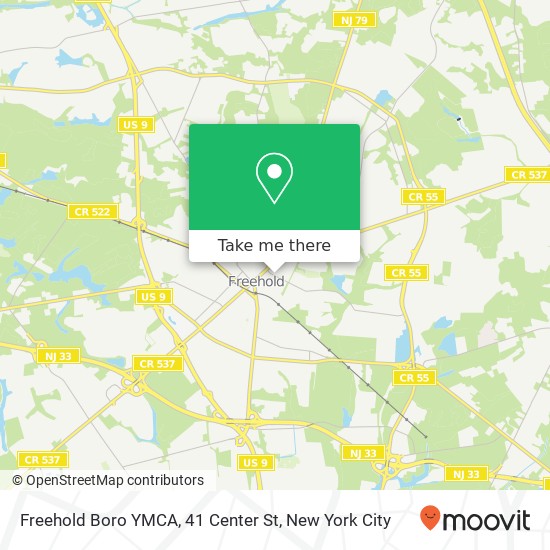 Mapa de Freehold Boro YMCA, 41 Center St