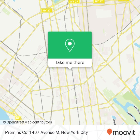 Mapa de Premins Co, 1407 Avenue M