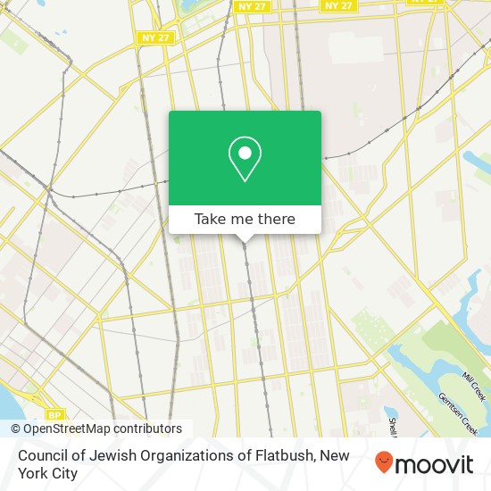 Mapa de Council of Jewish Organizations of Flatbush, 1523 Avenue M