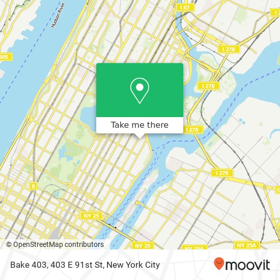 Mapa de Bake 403, 403 E 91st St