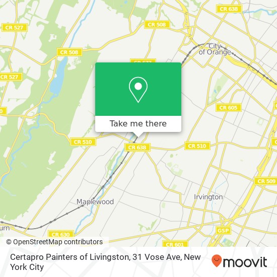 Mapa de Certapro Painters of Livingston, 31 Vose Ave
