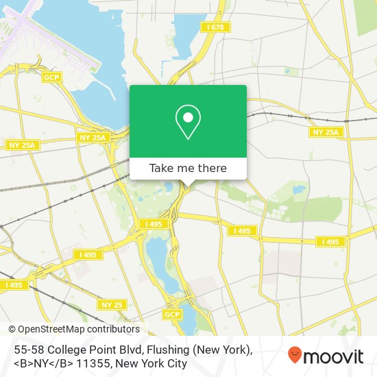 55-58 College Point Blvd, Flushing (New York), <B>NY< / B> 11355 map