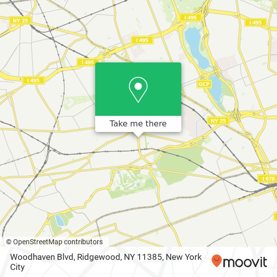 Woodhaven Blvd, Ridgewood, NY 11385 map