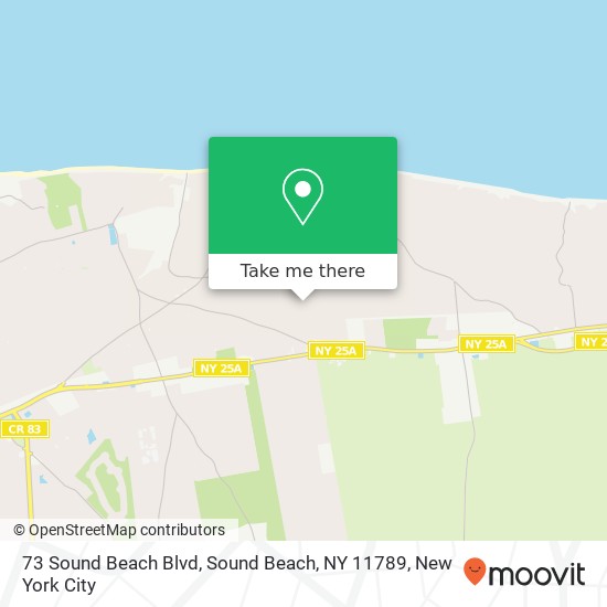 Mapa de 73 Sound Beach Blvd, Sound Beach, NY 11789