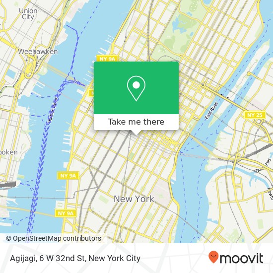 Agijagi, 6 W 32nd St map