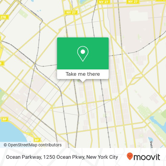 Mapa de Ocean Parkway, 1250 Ocean Pkwy