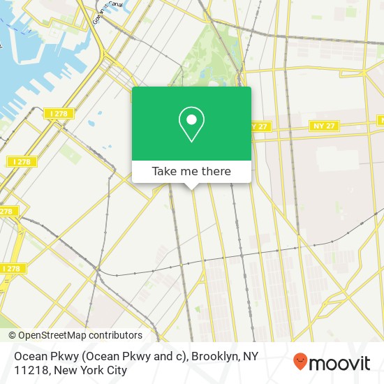 Ocean Pkwy (Ocean Pkwy and c), Brooklyn, NY 11218 map