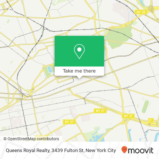 Mapa de Queens Royal Realty, 3439 Fulton St