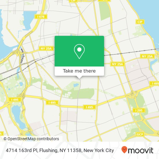 Mapa de 4714 163rd Pl, Flushing, NY 11358