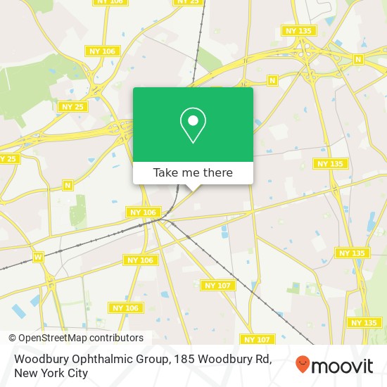 Mapa de Woodbury Ophthalmic Group, 185 Woodbury Rd