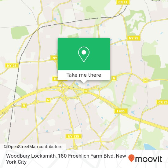 Mapa de Woodbury Locksmith, 180 Froehlich Farm Blvd