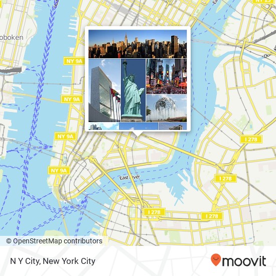 N Y City map