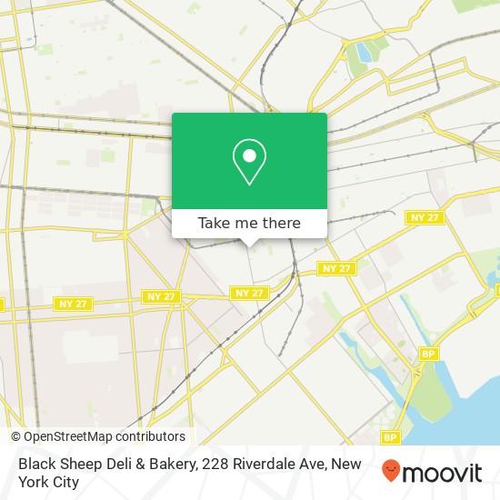 Mapa de Black Sheep Deli & Bakery, 228 Riverdale Ave
