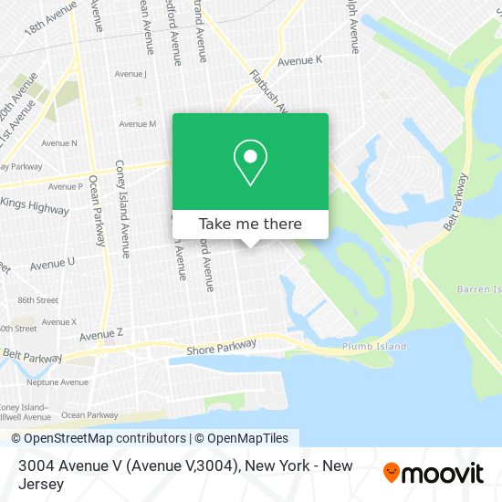Mapa de 3004 Avenue V (Avenue V,3004)
