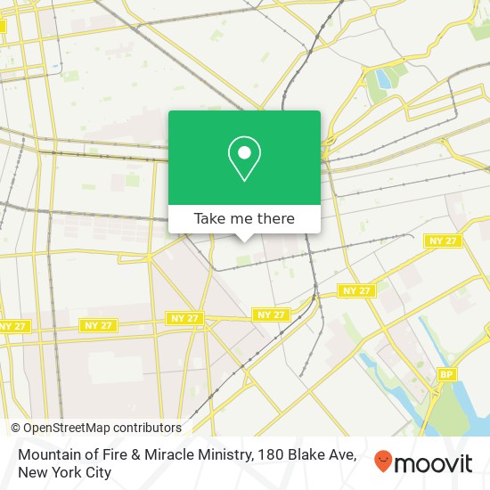 Mapa de Mountain of Fire & Miracle Ministry, 180 Blake Ave