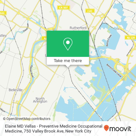 Elaine MD Vellas - Preventive Medicine Occupational Medicine, 750 Valley Brook Ave map