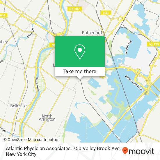 Atlantic Physician Associates, 750 Valley Brook Ave map