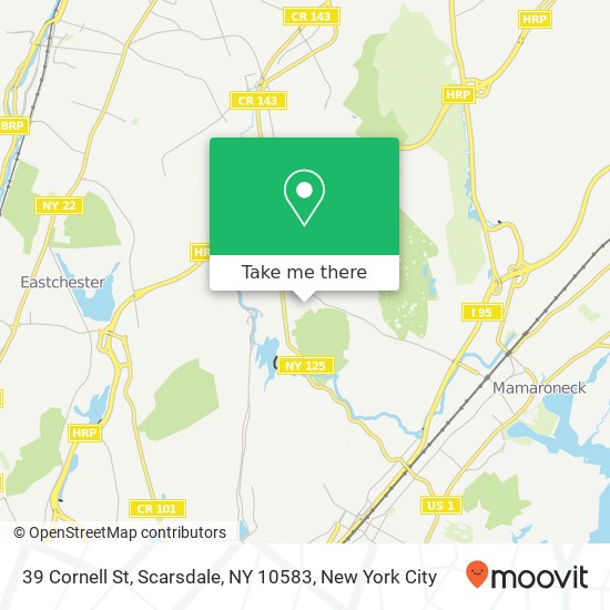 Mapa de 39 Cornell St, Scarsdale, NY 10583