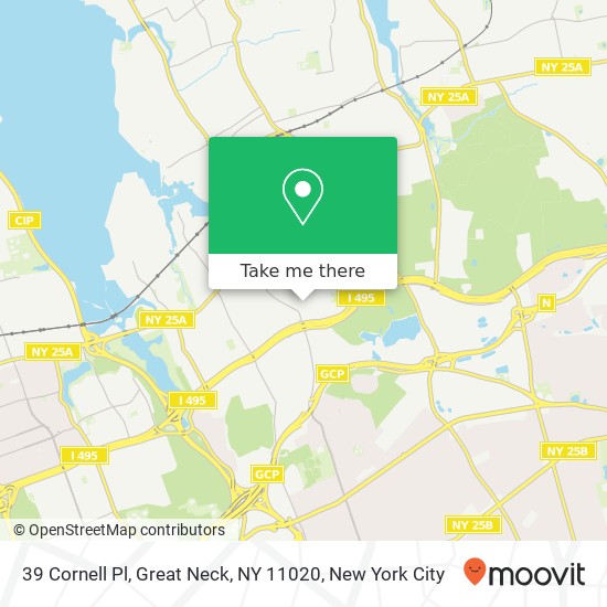 Mapa de 39 Cornell Pl, Great Neck, NY 11020