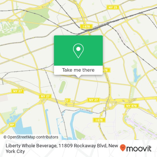 Mapa de Liberty Whole Beverage, 11809 Rockaway Blvd